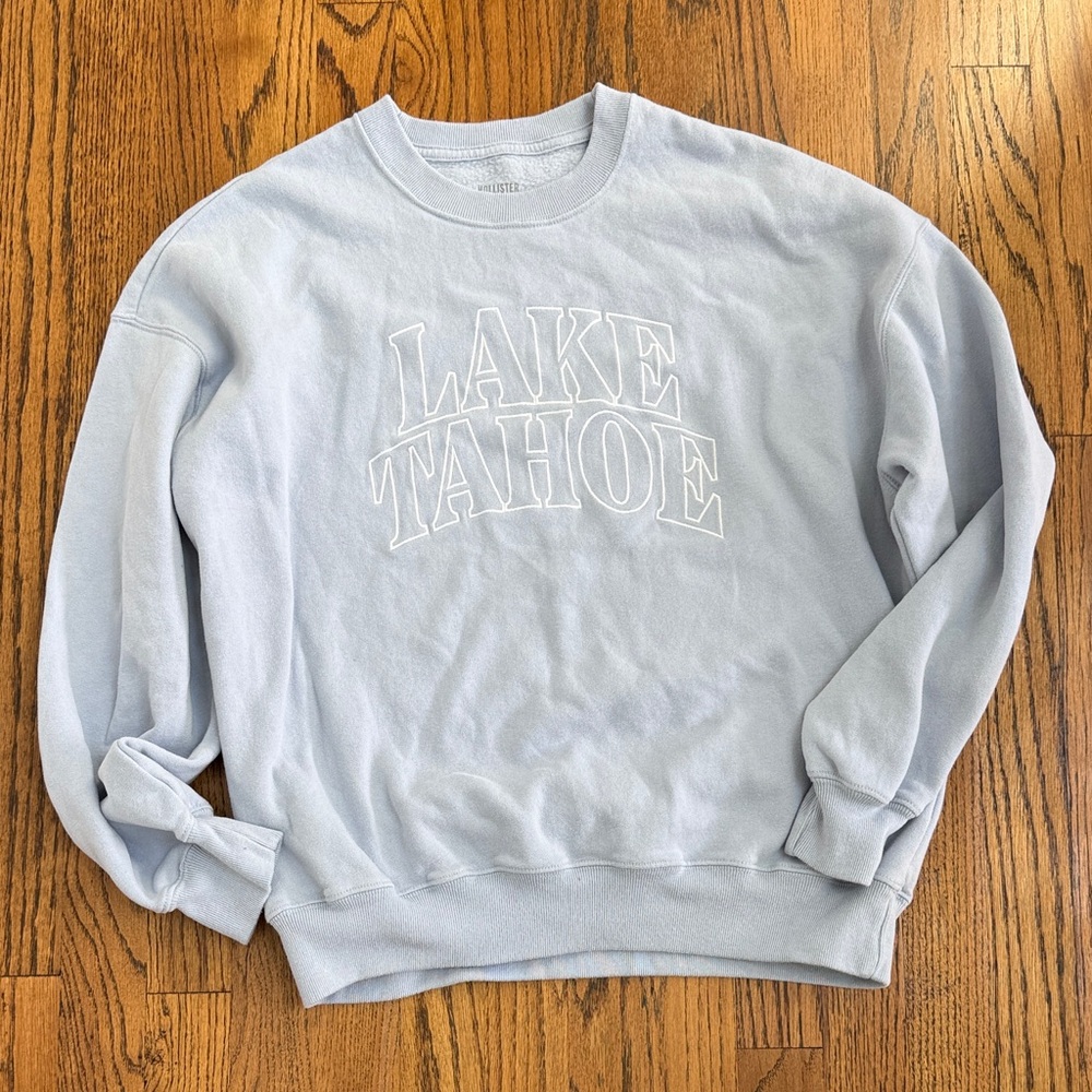 Hollister Lake Tahoe Light Blue Sweatshirt